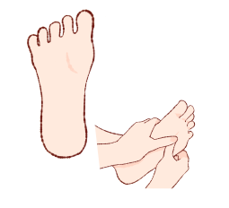 足のマッサージ