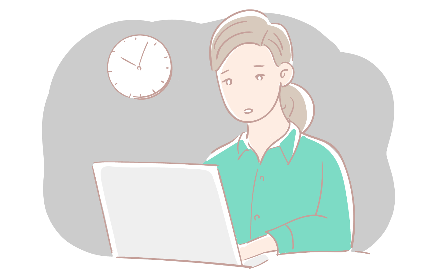 考えている女性